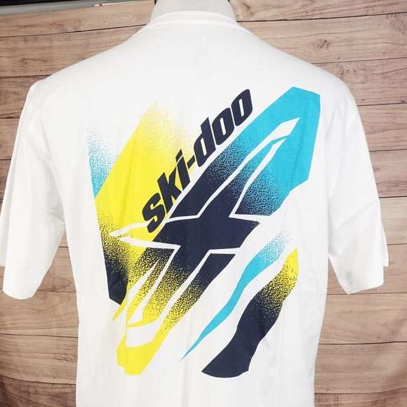 Ski-Doo Racing Ski Doo Snowmobile Logo Winter Sports T-Shirt - Size L White New! - Picture 5 of 7